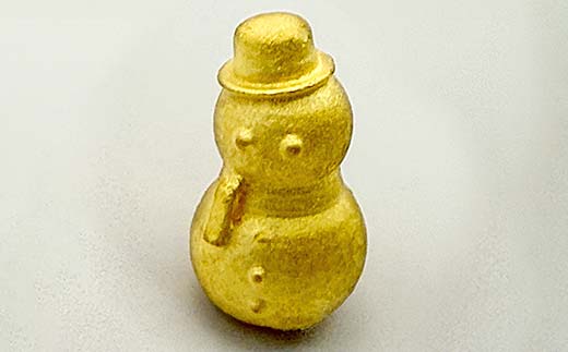 FYN5-029 西川町 工芸品 純金(K24) 雪だるま 41.0g 純金 金金 金 24金 K24 K ゴールド 日本製 ハンドメイド 手作り 置物 オブジェ 貴金属 ジュエリー 贈答 贈り物 ギ