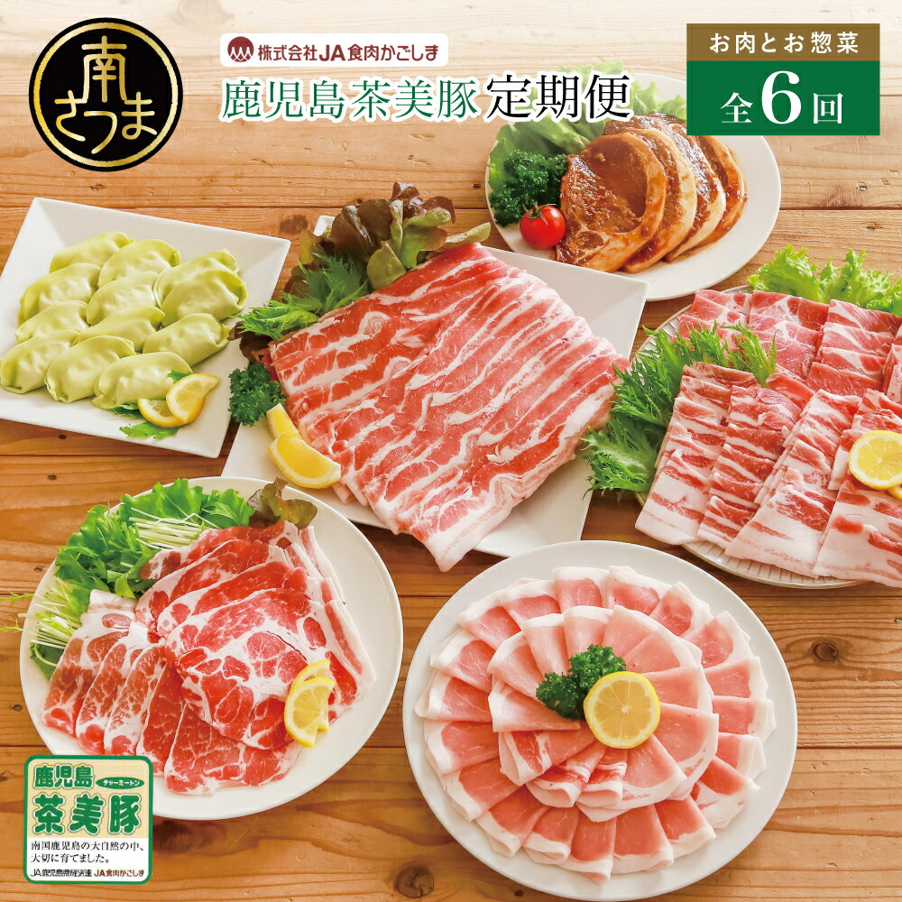 【ふるさと納税】【ブランド豚定期便 全6回】鹿児島茶美豚 お肉とお惣菜の定期便 JA食肉かごしま お肉 ブランド 豚 豚肉 しゃぶしゃぶ 小分け 焼肉 BBQ バラスライス 肩ローススライス ローススライス 生姜焼き 肉巻き 冷凍 送料無料