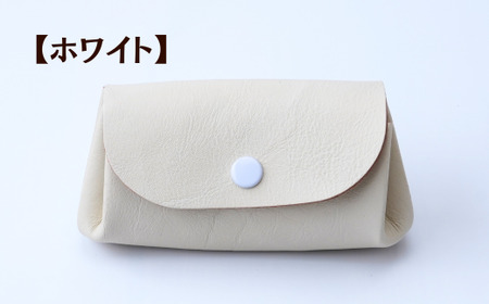 マルチケース 【ホワイト】 UNISOLE ｜ 革小物 革 学生ブランド 手づくり おしゃれ 革製品 プレゼント 贈り物 草加レザー 草加 獨協大学 大学生 草加市 埼玉県