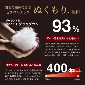  羽毛掛けふとん（ セミダブル ）ポーランド産ホワイトダックダウン93％【創業100年】 羽毛布団 寝具 掛けふとん 布団 掛布団 セミダブル布団 羽毛布団 寝具 掛けふとん 布団 掛布団 羽毛ふとん