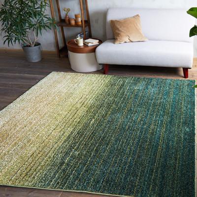 ふるさと納税 和泉市 【190×240cm】心地よいカーペット ラグ (オンブレー) カラー:グリーン |  | 01