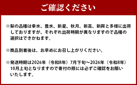 【2026年7月下旬〜発送分】東光寺 梨 2.5kg (5〜7玉) 1箱 完熟 梨 なし フルーツ 果物 夏 旬 幸水 豊水 秋月 新高 新興 シャリシャリ 025-0573