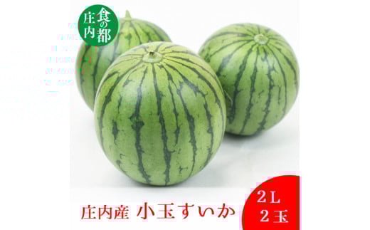 食の都庄内　【令和7年産】庄内の小玉すいか2玉（2L）※7月上旬頃より順次配送