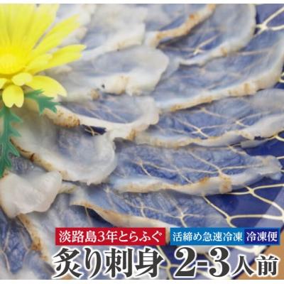 ふるさと納税 南あわじ市 【若男水産】3年とらふぐ炙り刺身/冷凍(2〜3人前)