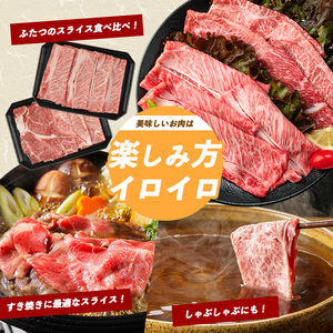 A5等級鹿児島県産黒毛和牛2種のスライスセット400g カミチク IB112-010 牛肉 牛肉 