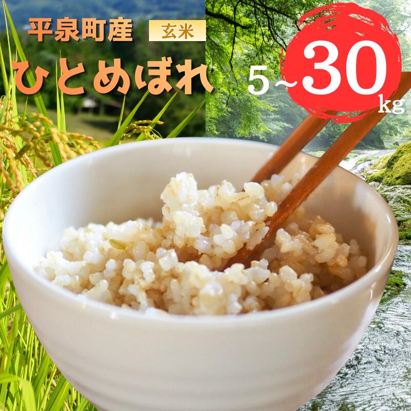 【ふるさと納税】 令和7年産 平泉町産 ひとめぼれ 玄米 選べる容量 / 5kg 10kg 15kg 20kg 30kg / こめ コメ 米 お米 おこめ ご飯 ごはん ライス 山水