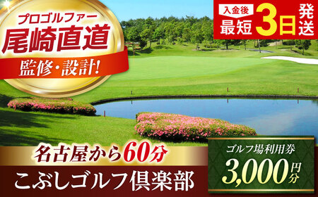 こぶしゴルフ倶楽部 3,000円分 [AVAO001]ゴルフ 利用券 岐阜県 東海