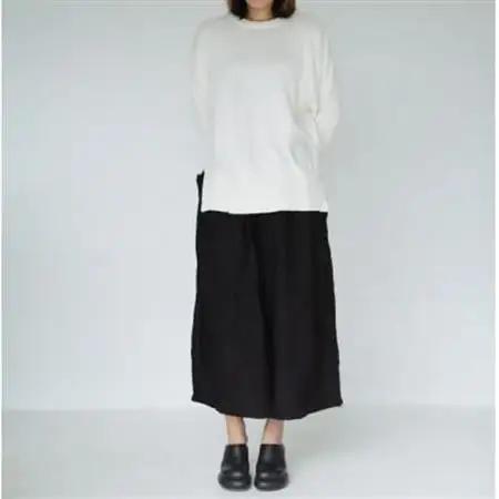 【ezu】monochrome sweater white /コットン100%◆高級◆白◆Mサイズ【1720355】