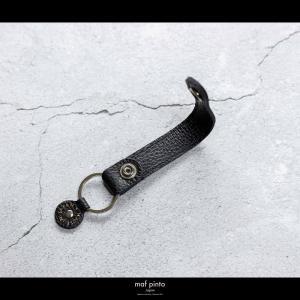 maf pinto (マフ ピント)ストラップ キーリング キーホルダー キーケース ブラック ADRIA LINE レザー 本革 日本製