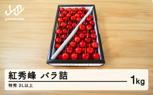 《先行予約》2025年 山形県産さくらんぼ 紅秀峰 バラ詰 1kg 特秀 2L以上  F21A-111