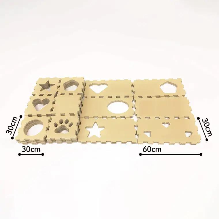 キャットタワー ペット用ダンボール【 猫用品 遊具 室内運動 かわいい インテリア 組立式 強化段ボール】(CX016)