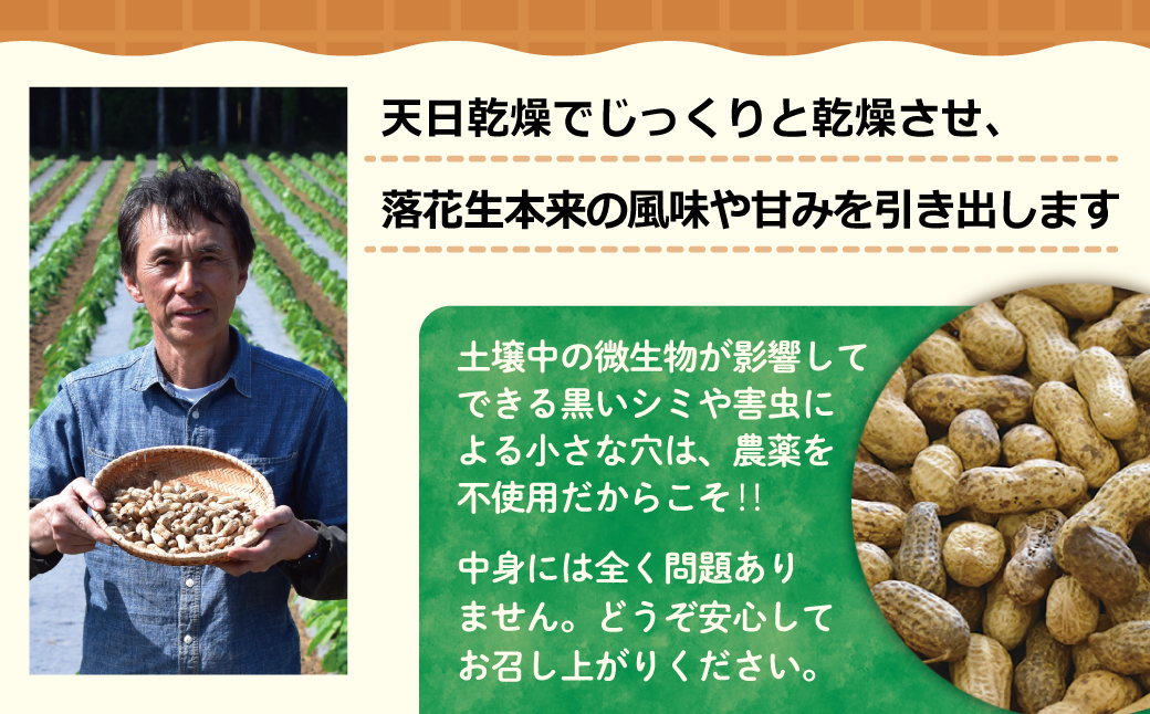 千葉県産 カラ煎り落花生 千葉半立 1.2kg（200g×6） SMF005