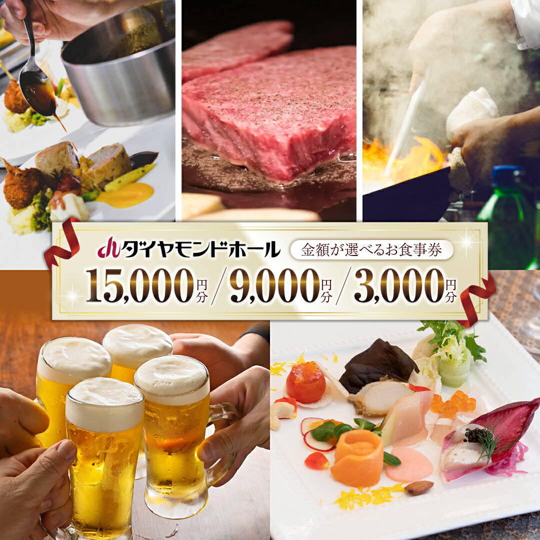 【ふるさと納税】【 選べる 金額 】 ダイヤモンドホール お食事券 ( 3000円 9000円 15000円 ) ビアガーデン イベント お弁当 ふるさと納税 レストラン プレゼント チケット お祝い ごほうび