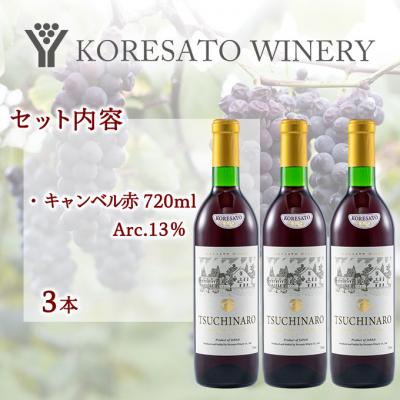 ふるさと納税 赤磐市 是里 ワイン 果実酒 キャンベル赤 720ml 3本[NO5765-1265] |  | 01