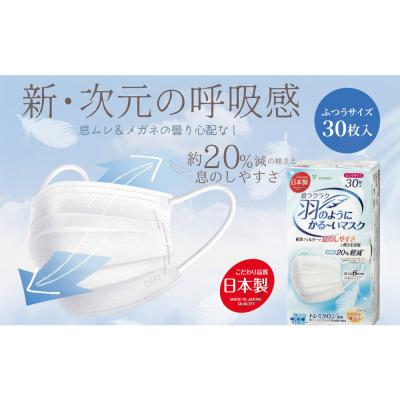 ふるさと納税 名古屋市 息ラクラク 羽のようにかる〜いマスク　ふつう　30枚入り×4箱
