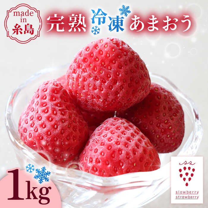 【ふるさと納税】【先行受付】完熟 冷凍 あまおう 1kg 【2026年3月中旬より順次発送】 糸島市 / slowberry strawberry[APJ006] 冷凍いちご 苺 10000円