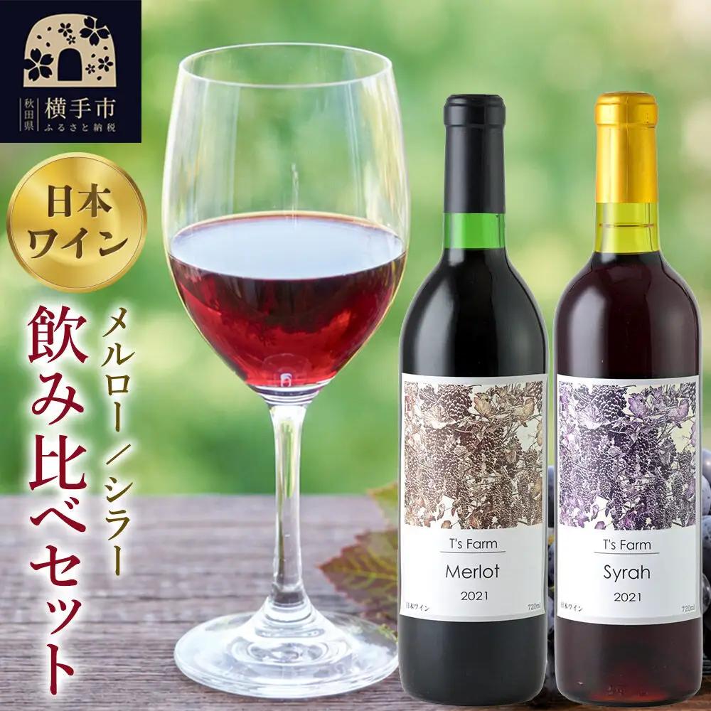 赤ワイン 飲み比べ 2本セット メルロー・シラー 720ml×各1本