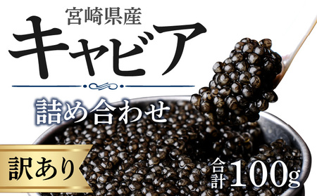 【訳あり】宮崎県産キャビア 詰め合わせ 合計100g 魚卵 キャビア