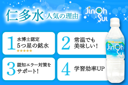 奥出雲の純天然水 仁多水 500ml（24本入）【仁多水 水 ミネラルウォーター 飲料水 飲み物 備蓄水 500ml×24本 防災 キャンプ アウトドア 軟水 非加熱 非常用】