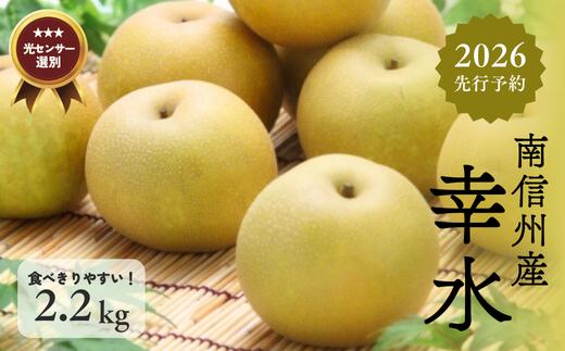 JA28-26A 【先行予約】 梨 幸水 約2kg／2026年8月中旬～9月上旬頃 配送予定 // 贈答 センサー選別 糖度センサー 梨 なし ナシ 果物 フルーツ ギフト 幸水 太鼓判 優糖生