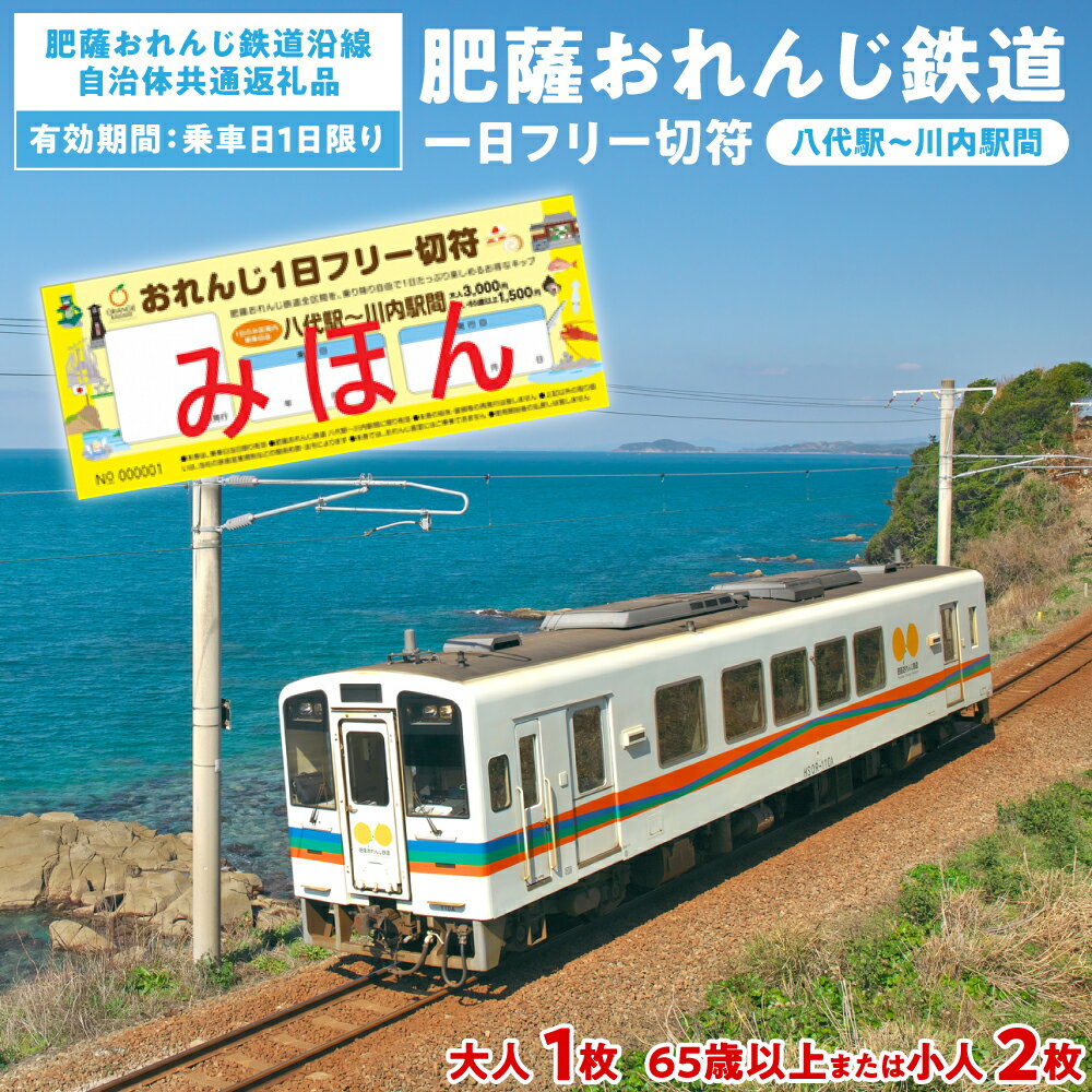 【ふるさと納税】 【選べる切符の種類】 ＜肥薩おれんじ鉄道沿線自治体共通返礼品＞ 肥薩おれんじ鉄道 おれんじ一日フリー切符 （八代駅～川内駅間） 【大人1枚・65歳以上または小人2枚】 電車 きっぷ 乗車券 一日乗車券 電車乗り放題 九州 ひさつ 送料無料