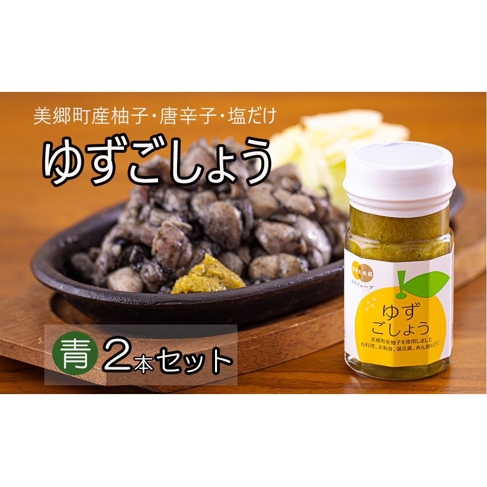 調味料 青ゆずごしょう 60g×2本 セット [農林産物直売所 美郷ノ蔵 宮崎県 美郷町 31ab0104] 青唐辛子 柚子 ゆず 塩 唐辛子 柚子胡椒 ギフト 調味料 宮崎県産　 産 国産 送料無料