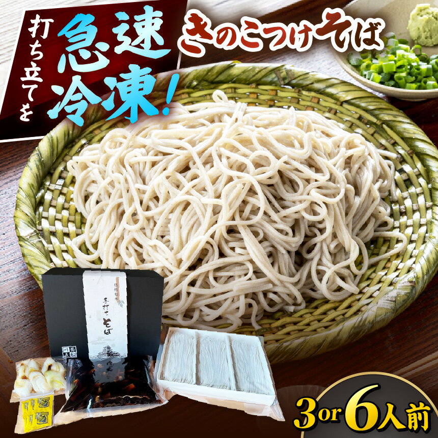 【ふるさと納税】【選べる】きのこつけそば3人前 or 6人前 | そば 蕎麦 信州そば 信州 きのこそば きのこ 茸 ふるさと納税 長野県 松本市