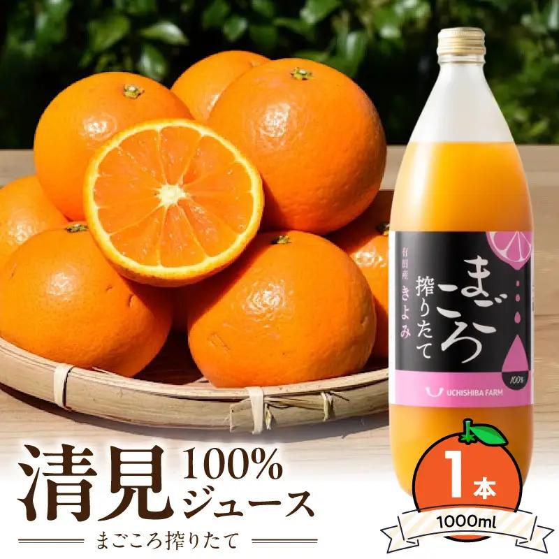【まごころ搾りたて】清見100%ジュース 1000ml×1本_ZE6521