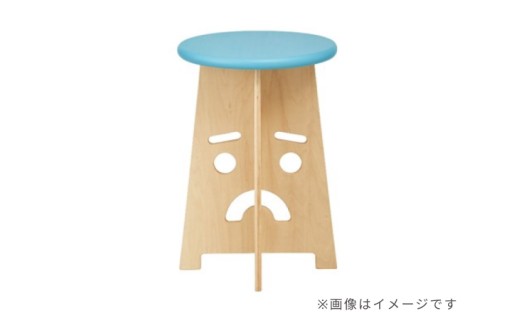 ふぇいす〈Face Stool〉　表情：えーちゃん　カラー：ブルー