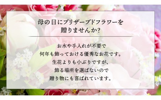 【 母の日 】 花色 おまかせ プリザーブド フラワーM ギフト プレゼント 花 お祝い 贈答 記念日 [CT104ci]