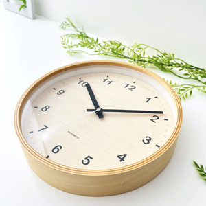 KATOMOKU plywood clock km-34m（ナチュラルB）