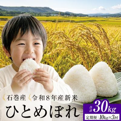 ふるさと納税 石巻市 【 令和8年産 】 新米 ひとめぼれ 10kg< 毎月 10kg 3回 お届け > 宮城県 石巻市産 | 