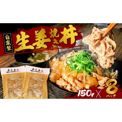 【ふるさと納税】自家製 生姜焼き丼の具 150g×8食分【配送不可地域：離島】【1592951】