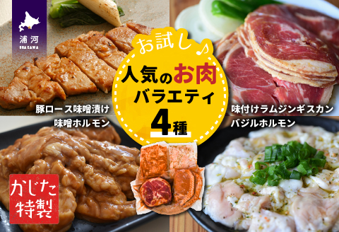 かじたの特製 【お試し】人気のお肉バラエティ4種セット[11-818]