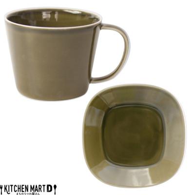 ふるさと納税 瑞浪市 美濃焼 プレーリー オリーブ 【2客SET カップL&プレートSセット 260cc】 小田陶器 |  | 01