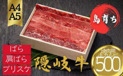 【隠岐牛 上カルビ 焼肉用500g】島生まれ島育ちのブランド黒毛和牛 黒毛和牛 牛肉 肉 A4 A5 ブランド牛 焼肉 ロース 上赤身 母の日 父の日 バーベキュー ギフト