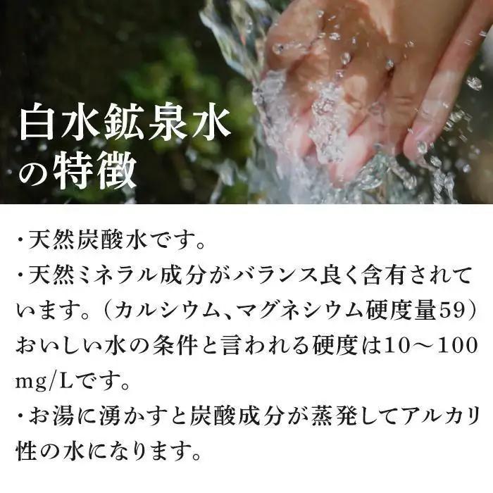 ＜2か月に1度のお届け！全3回 定期便＞天然炭酸水　白水鉱泉　18Ｌ×1箱