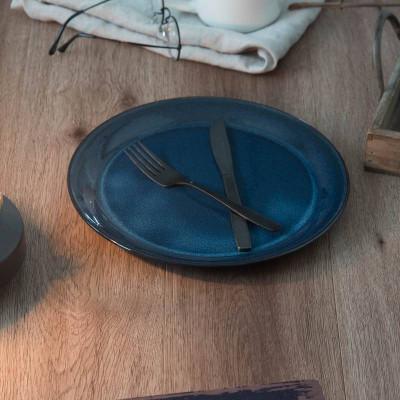 ふるさと納税 瑞浪市 【美濃焼】北欧ブルー 27cmプレート 1点 35190290 |  | 01