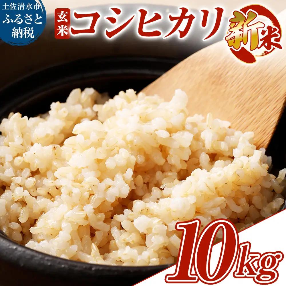 令和8年産 新米 コシヒカリ 玄米10kg（1袋） お米 健康食品 10000g 10キロ おこめ 米 ごはん こしひかり ブランド米 常温 国産 高知県 土佐清水市【R01736】