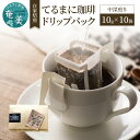 【ふるさと納税】 コーヒー 自家焙煎 ドリップパック 10g 10袋 自家ファーム てるまに珈琲 中深煎り オリジナルブレンド 国産豆 海外産豆