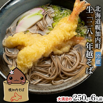 【ふるさと納税】 年越しそば 冷蔵 二八そば 大満足 250g×6人前 生麺 食塩不使用 大晦日 準備 蕎麦 そば 麺 手打ち コシ 職人 自家製 石臼挽き お取り寄せ 国産 産地直送 年内配送 霧立亭 送料無料　お届け：2025年12月30日・31日にお届け
