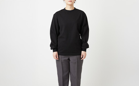 【Yonetomi】米富繊維 NEW BASIC T-SHIRT  LONG SLEEVE 黒 ブラック 服 洋服 ユニセックス メンズ レディース ブランド 数量限定 山形県 山辺町 サイズ1 yt