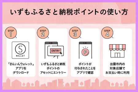 出雲市 デジタル地域通貨「いずも縁結びPAY」 いずもふるさと納税ポイント15,000pt（1pt＝1円）【15,000円分 電子決済 キャッシュレス 飲食 宿泊 体験 電子マネー 島根県 出雲市】