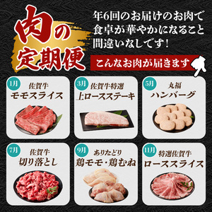 丸福 肉の定期便（6回／奇数月）｜佐賀牛 牛肉 定期便【Z116】