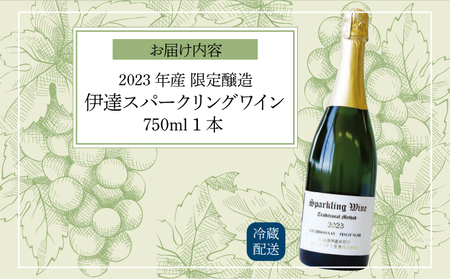 スパークリングワイン 2022 限定醸造 北海道 伊達市産ぶどう使用 ぶどう フレッシュ フルーティー シャープ