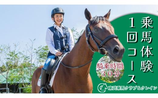 乗馬体験1回コース 騎乗30分・所要約90分 東武動物公園内 東武乗馬クラブ＆クレイン 初心者向けマンツーマンレッスン 招待券・体験チケット 装具レンタル・保険込み 完全予約制 小学1年生〜75歳 有効期限1年 埼玉県白岡市 馬とのふれあい 発進・停止・誘導体験 アウトドア レジャー・日帰り体験
