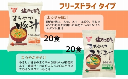 【ふるさと納税限定】簡単・便利！3種類のフリーズドライみそ汁食べ比べセット（50食分）