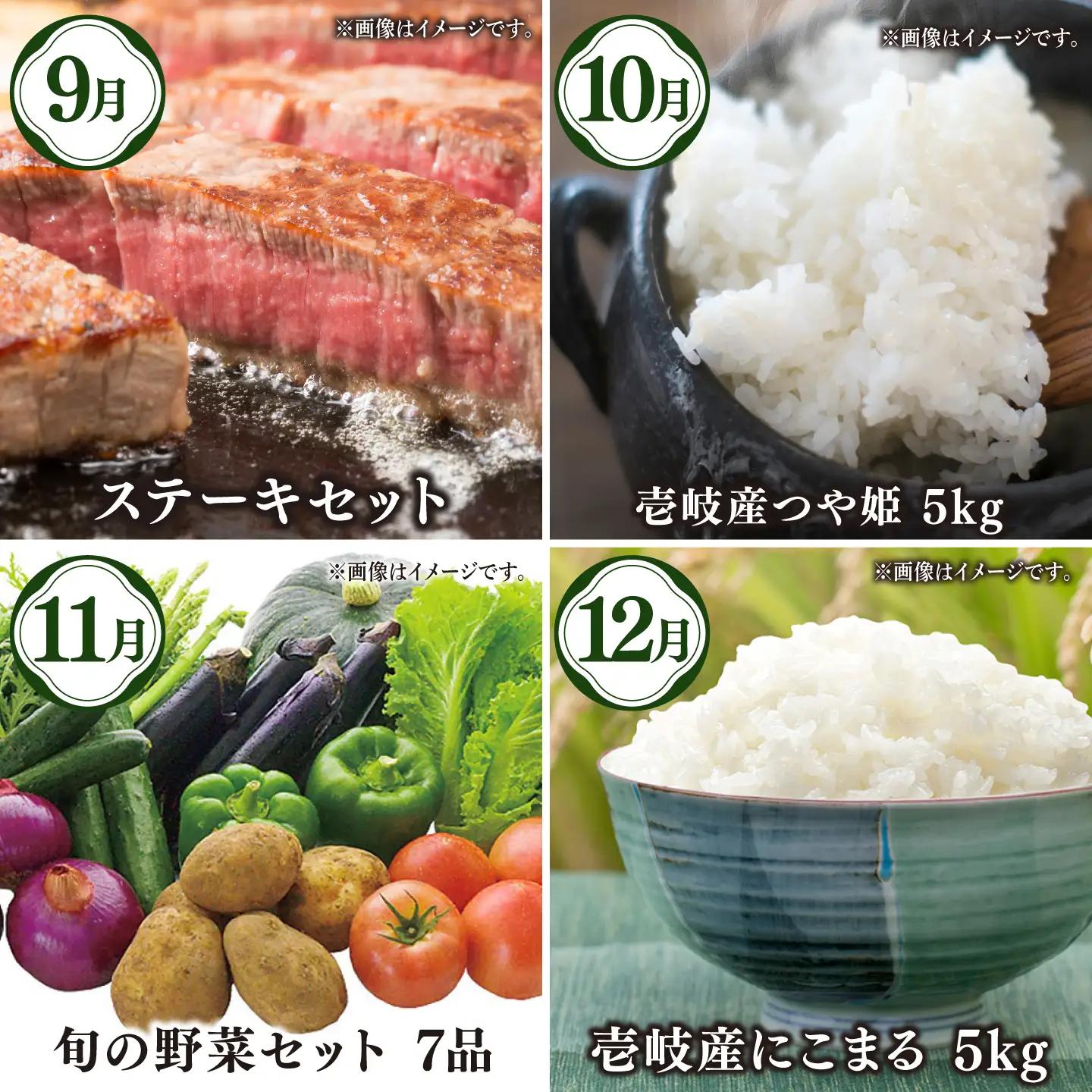 【全12回定期便】壱岐選りすぐり定期便 [JBO160] 米 野菜 メロン ステーキ
