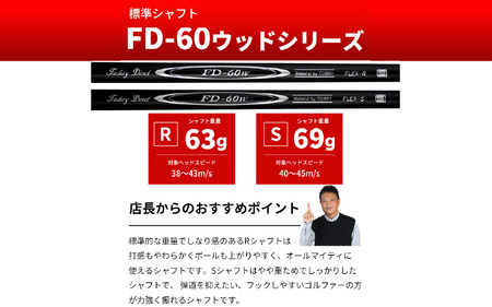 【右打ち・男性用】FLIT-BOX SEMIONE（フリットボックスセミワン）短尺ドライバー　シャフト硬さS（硬め）