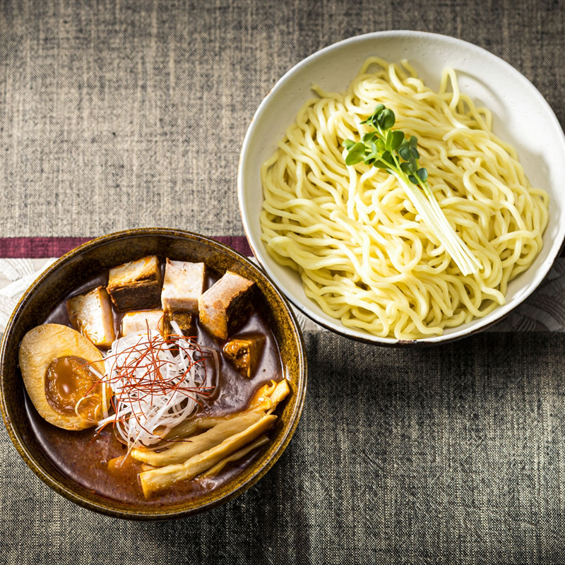 激カラ！ つけ麺420g（2食入り）×6パック（12食分）  ｜ 北海道で人気 ラーメン 中太麺 釧路ラーメン 冷蔵 森谷食品 ご当地グルメ 北海道 釧路町 釧路超 特産品_イメージ2